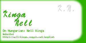 kinga nell business card